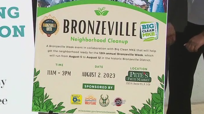 Milwaukee Bronzeville Week community cleanup